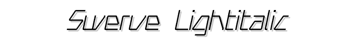 Swerve  LightItalic font